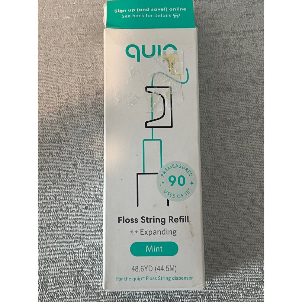 Quip Mint Expanding Floss String Refill 3 Month Supply 48.6 YD 90 Uses NEW
